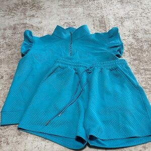 Blue Women's Two-Piece Set